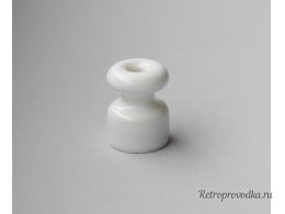 Керамический ретро изолятор белый Retrika